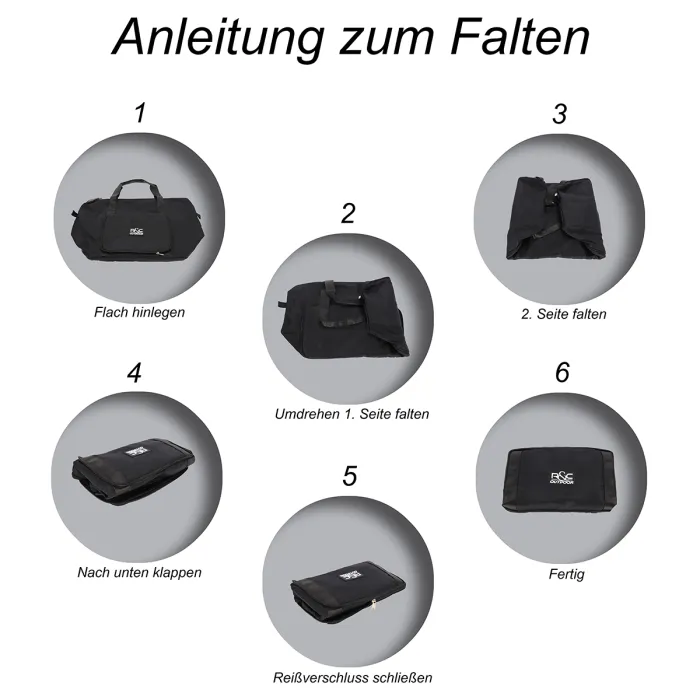 Travel Bag Schwarz faltbar