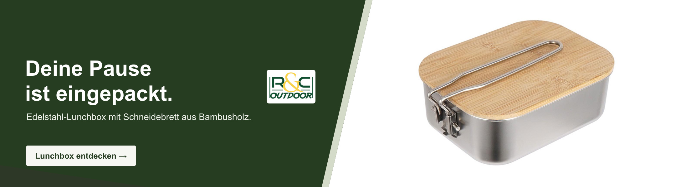 Edelstahl Lunch Box mit Bambus-Schneidebrett Edelstahl Lunch Box mit Bambus-Schneidebrett